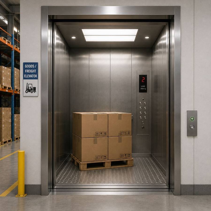 Heavy-duty freight elevator cage